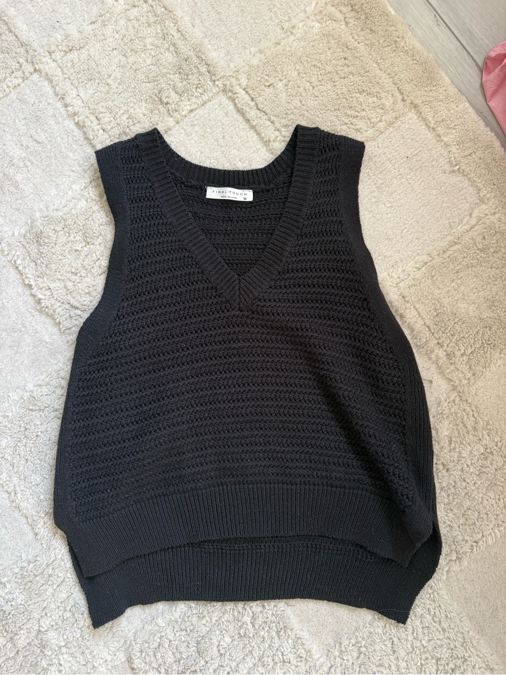 Black Knit Sweater Top